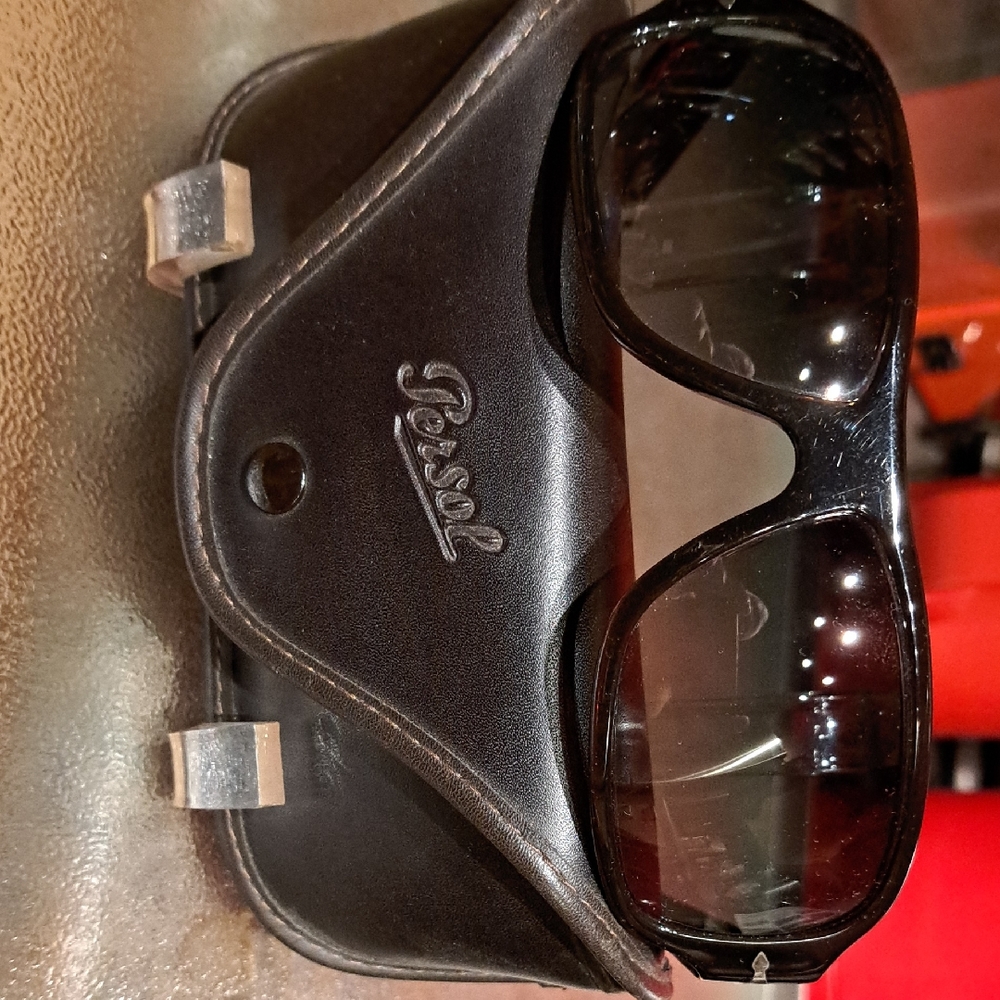 Persol Dark Sunglasses with Sleek Case